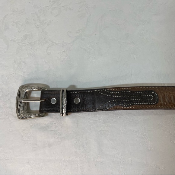 Handmade Vintage ostrich belt Silver buckle Unisex Western - Picture 8 of 14